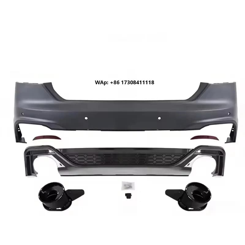 Car A5 S5 B8 Rear Bumper Upgrade 2024 RS5 B9.5 Style Body Kit With Diffuser Exhaust Tips for A5 S5 B8 B8.5 2008-2016
