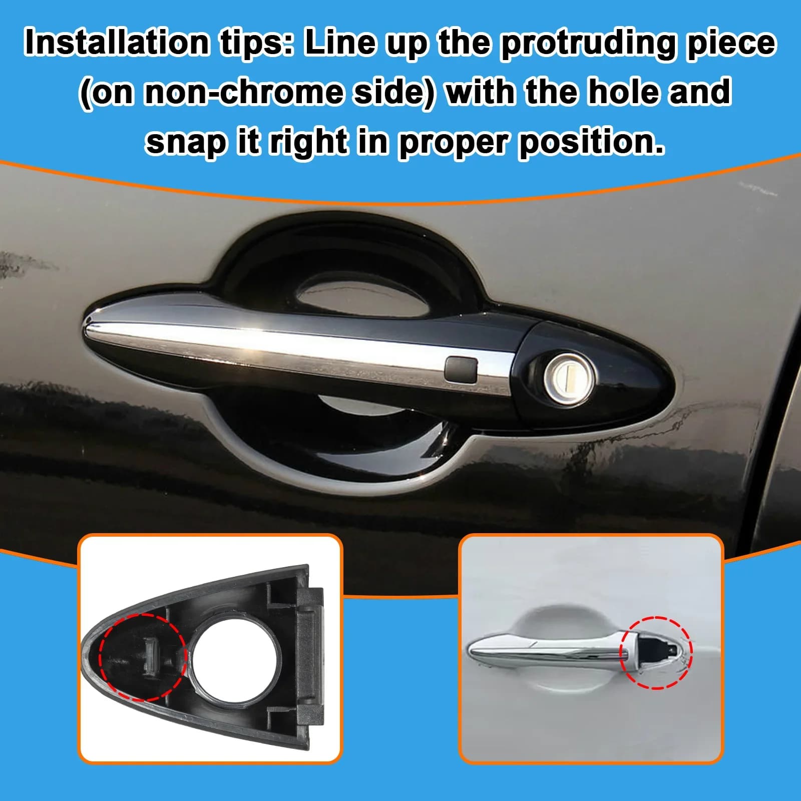 For Kia Optima 2011 -2016 Front Left Right Exterior Door Handle Cover Replacement 826622T000