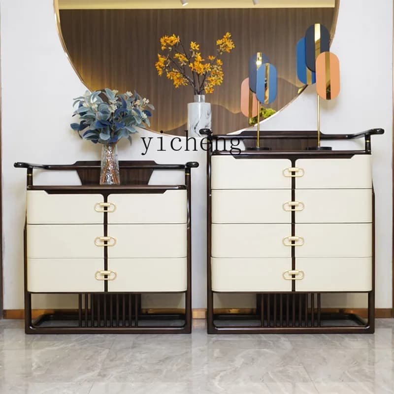 b1 Ugyen Wood Light Luxury New Chinese Style Chest of Drawers Multi-Functional Storage Locker Simple