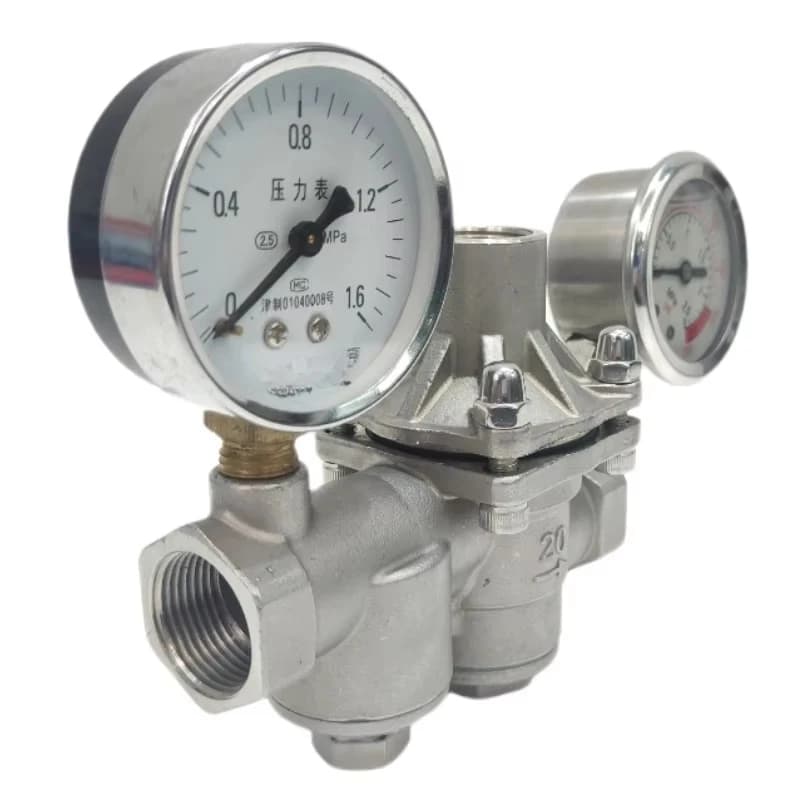 Stainless steel instrument heating system regulating valve manual power water pressure reducing valve