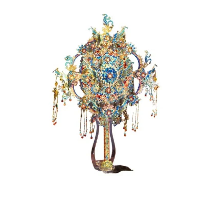 Dian Cuixi Fan, Shili Hongzhuang 3d three-dimensional metal puzzle model home decoration 520 gift for girlfriend