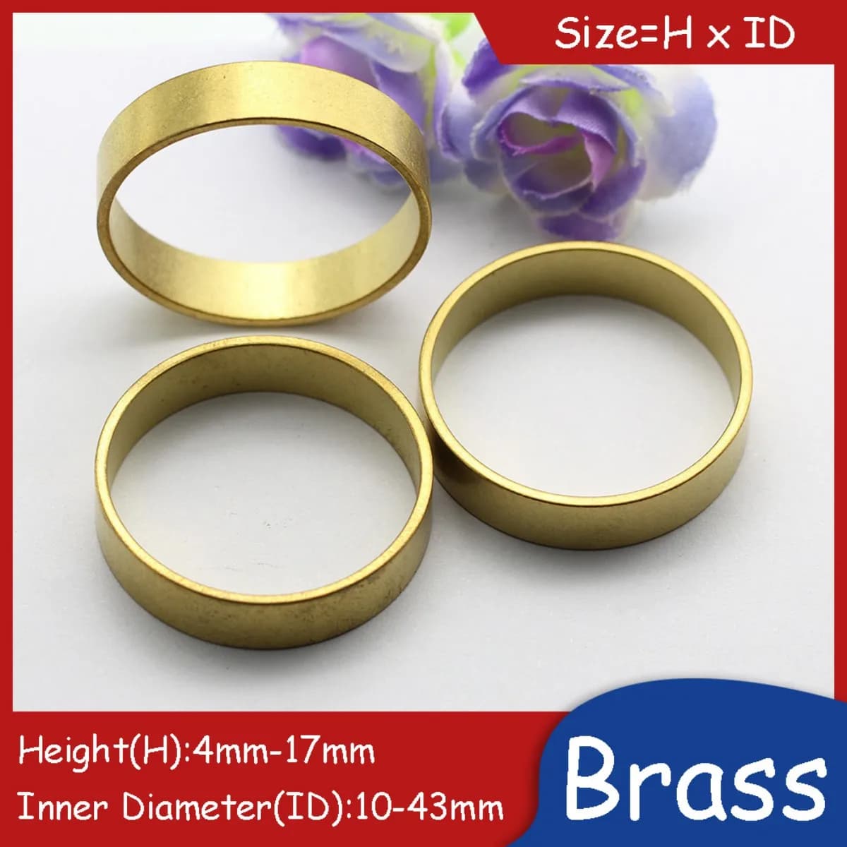 Brass Round Rings Metal Flat O-Ring for DIY Ring Making 10mm-43mm Inner Diameter Spacer Washer