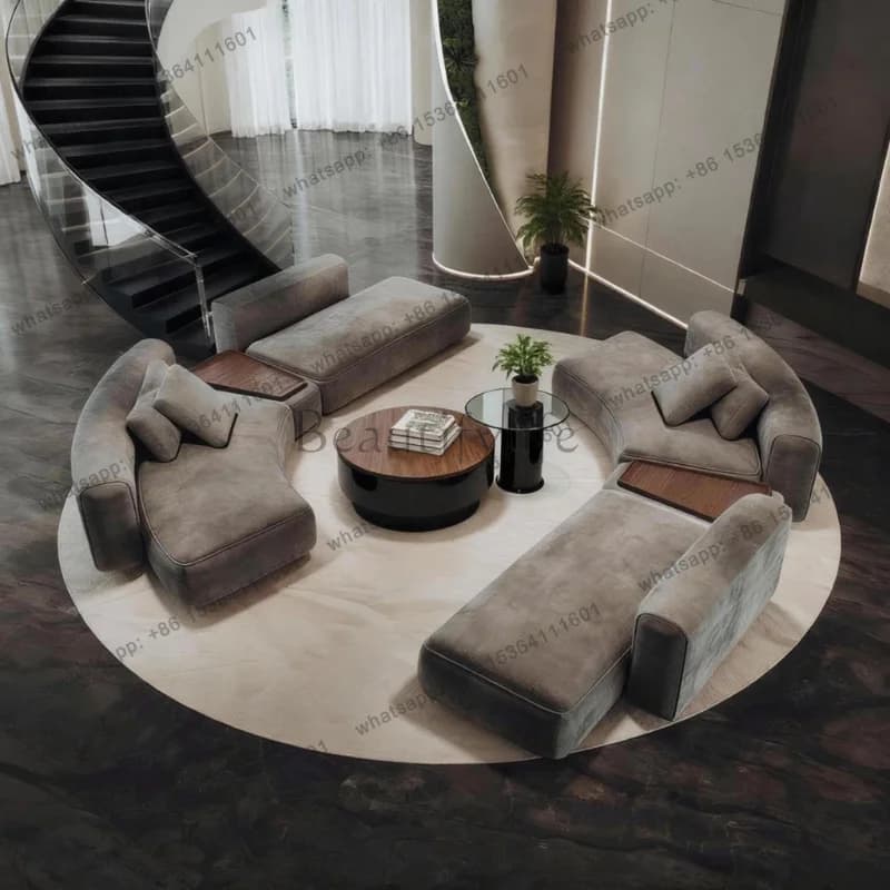 FG Living Room Sofas And Seating Curved Special Shaped Sofa Office Business Meeting Rest Area Reception Reception Couch Furnitur