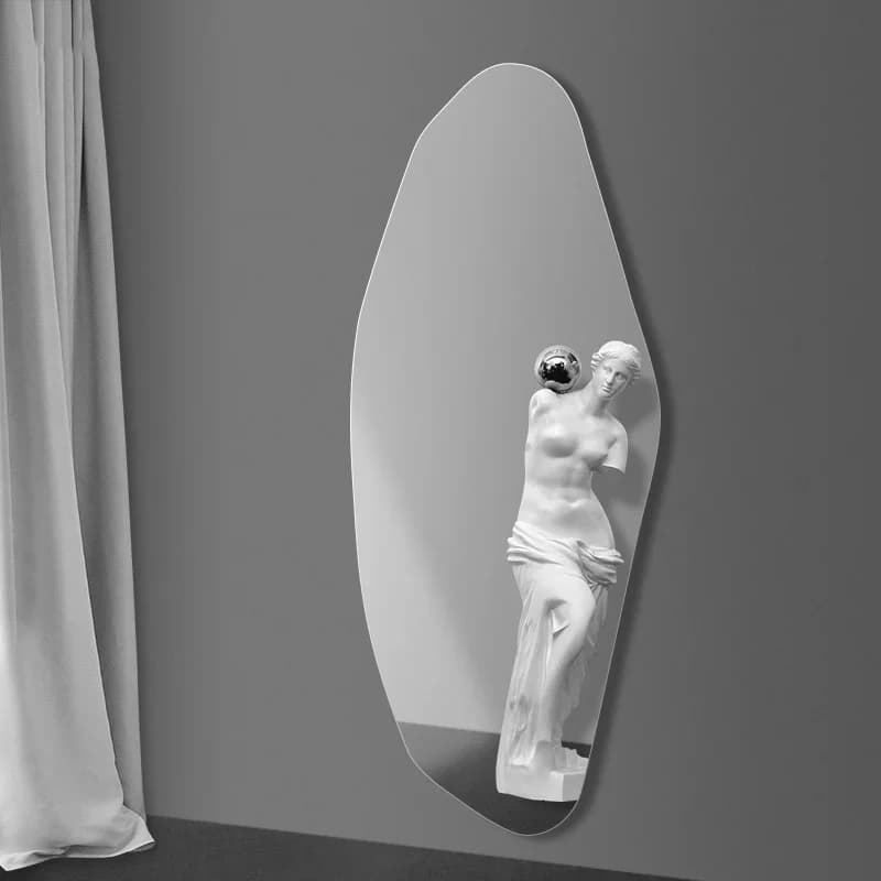Living Room Mirror Irregular Hanging Bathroom Long Luxury Nordic Aesthetic Mirror Modern Full Body Spiegel Wand Home Products