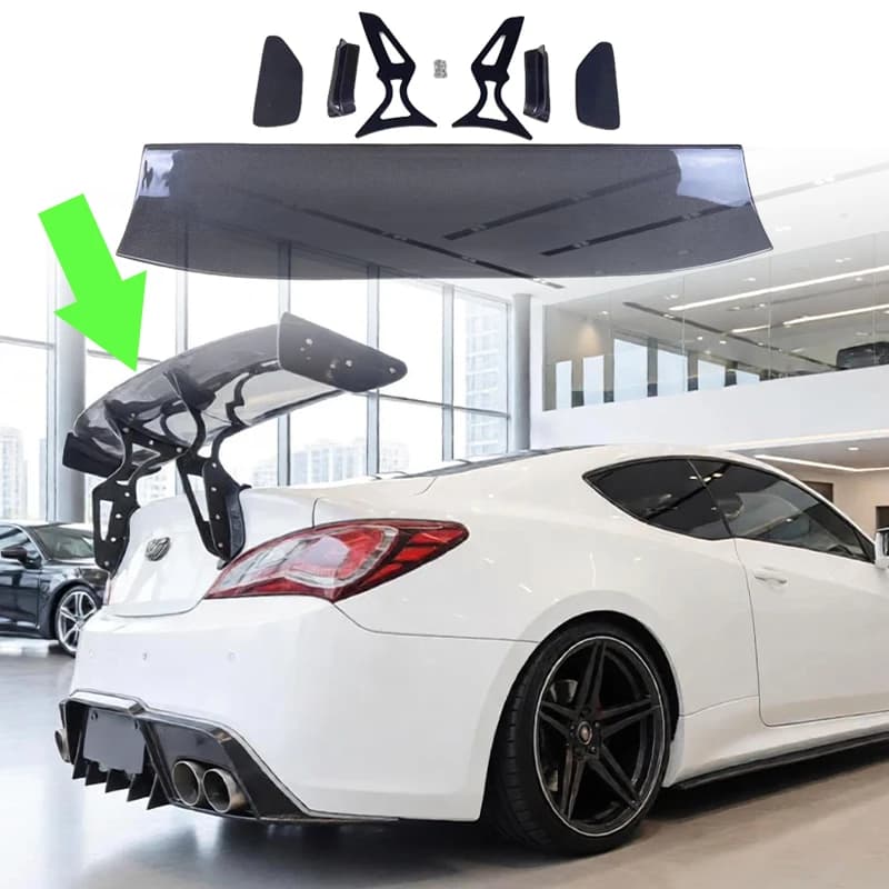 For 2009 2010 2011 2012 2013 Hyundai Genesis Coupe BK 1.6m Long Car Rear Wing Spoiler Auto Exterior Accessories Trending