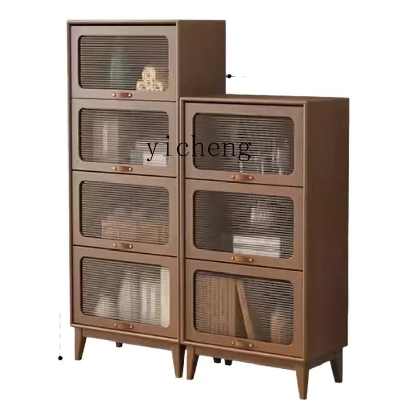 ZZTQH TV cabinet storage storage integrated living room household small apartment coffee table combination floor cabinet