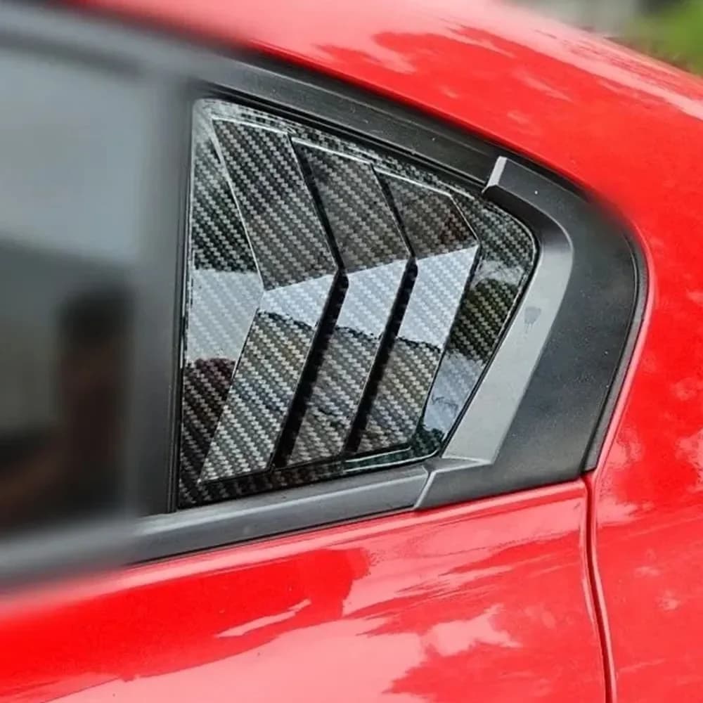 For Honda Civic 9th Sedan 2011 2012 2013 2014 2015 Car Rear Window Louver Shutter Cover Side Vent Blind Trim Sticker Accessories