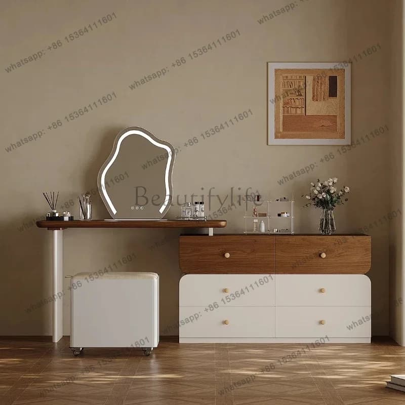 yj58 Medieval cream wind retractable dresser household small apartment paint dresser chest cabinet integrated