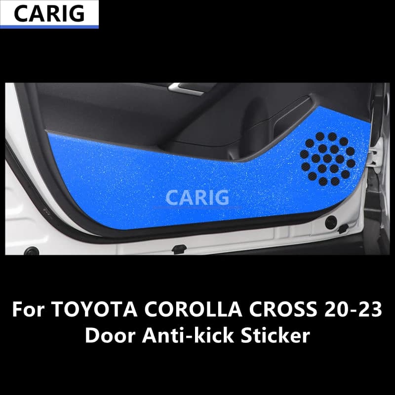 For TOYOTA COROLLA CROSS 20-23 Door Anti-kick Sticker Modified Carbon Fiber Interior Protective Film Accessories Modification
