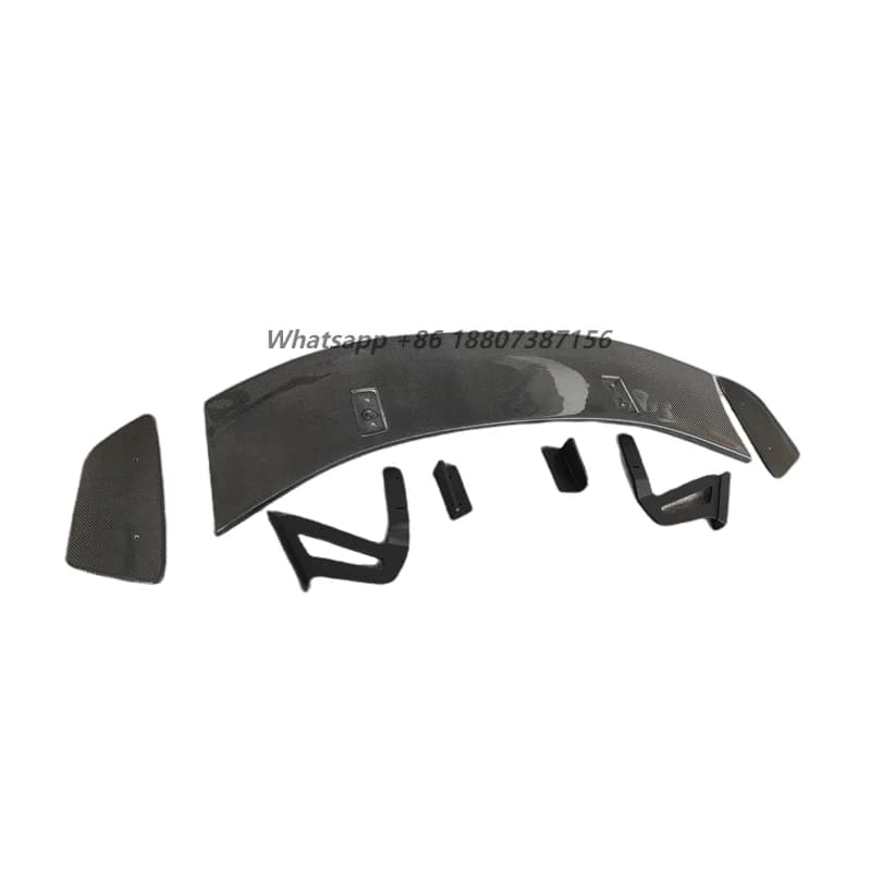 2016+ New Design GT-4 Style Real Carbon Fiber Car Rear Tail Spoiler for  Boxster 718 Universal Rear Trunk Spoiler Wing