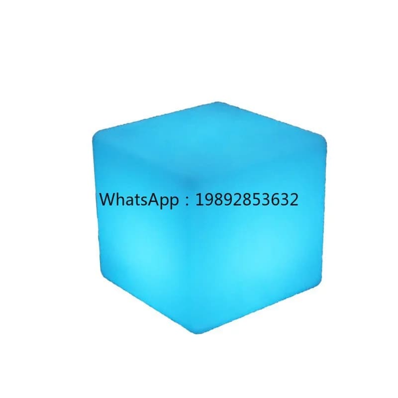 XL Simple PE Colorful Cube Bar Night Light Stool Decorative Ornament Event Seat Furniture Waterproof