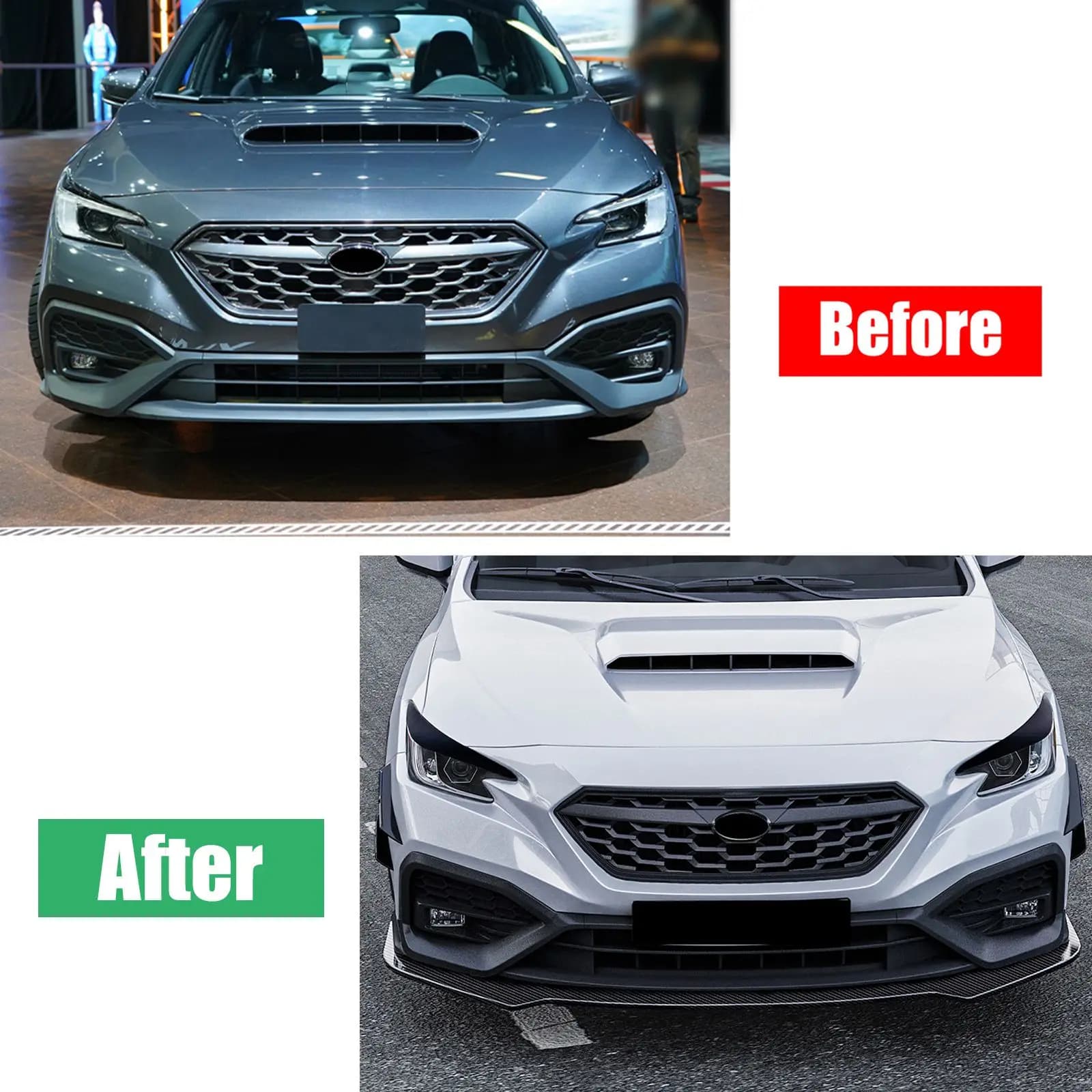 For Subaru WRX STI VB 2022-2025 Car Front Bumper Splitter Lip BodyKit Protector Guard Exterior Tuning Accessories