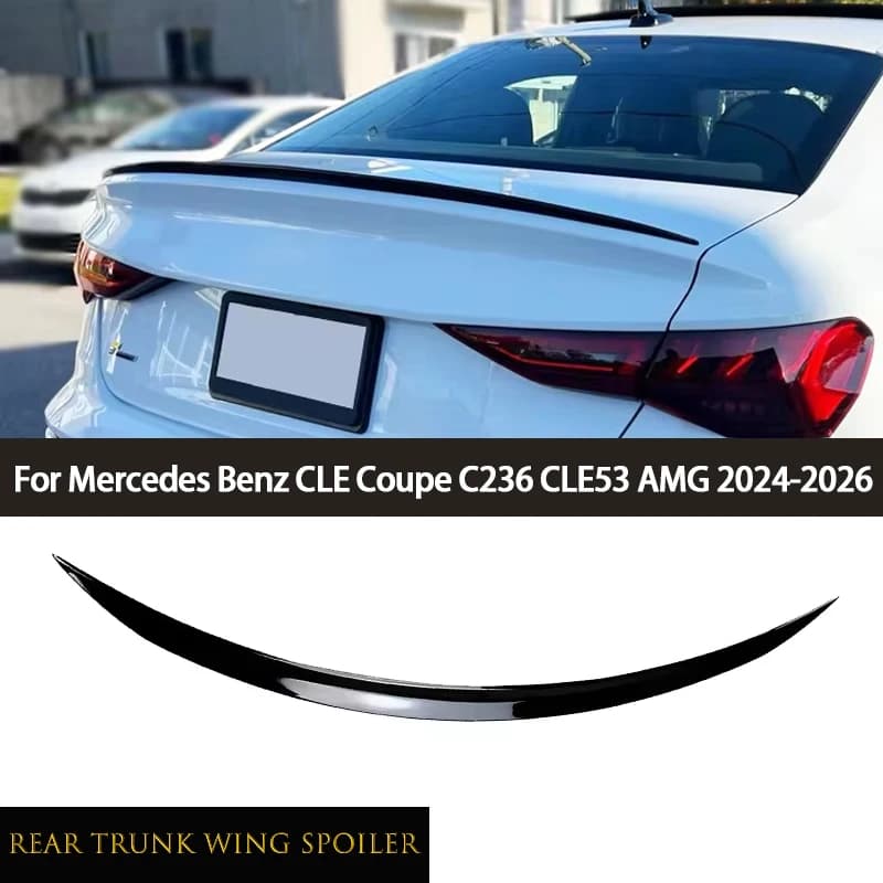 Car Exterior Tuning Rear Trunk Lid Spoiler Wing Stickers For Mercedes Benz CLE Coupe C236 CLE53 AMG 2024-2026 Auto Accessories