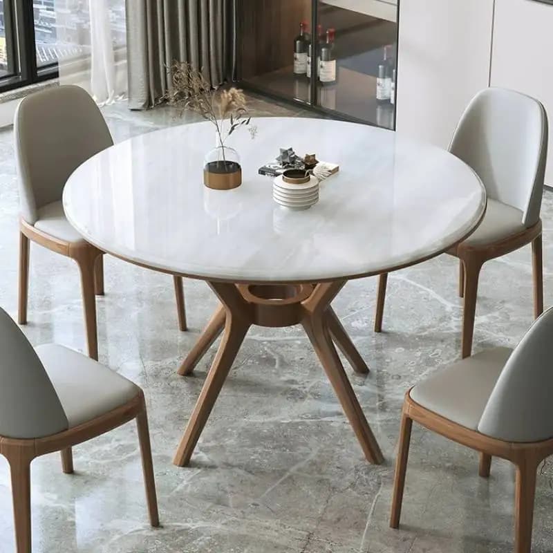 Home Design White Dining Table Set Chairs Modern Solid Wood Modern Dining Table Living Room Nordic Tavolo Da Pranzo Furniture