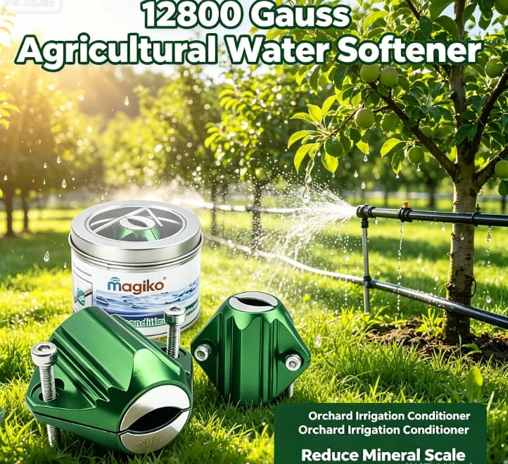 Agricultural Magnetic Water Conditioner 12800G No Salt Anti‑Scale Softener Hard Water Treatment For Farm Irrigation Home Use