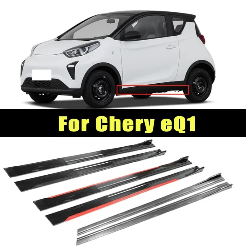 Universal 2m/2.2m Car Side Skirt Extension SplitterBumper Racing Side Wing Bumper Lip Side Spoiler For Chery EQ1 Car Accessories