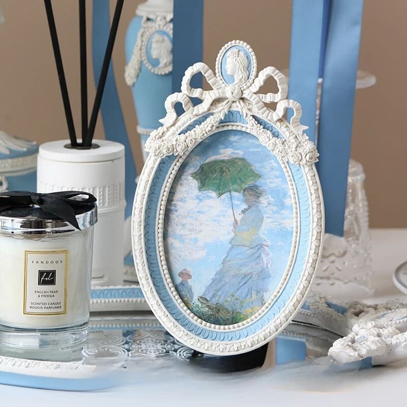 French Vintage 6 Inch Photo Frame Romantic Wedding Picture Display Frame Bedside Photo Ornaments Home Desk Decor Gift