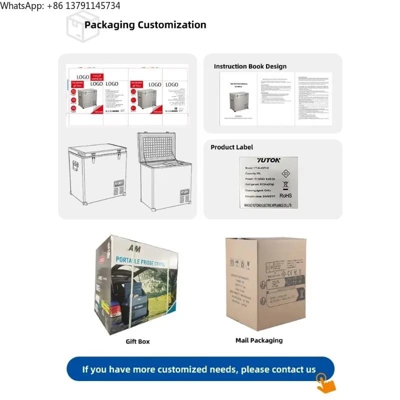 45-130 L Mini Freezer Fridge for Home China 12v Volt Cheap Price Car Refrigerator