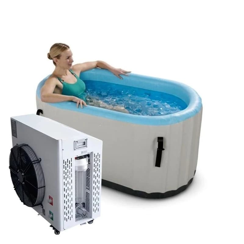 Ice Bath Chiller Water Cooler Ice Bath Machine 1hp Sports Recovery Cold Plug Chiller Spa Pool Heat Pump Wifi 450L 1000L