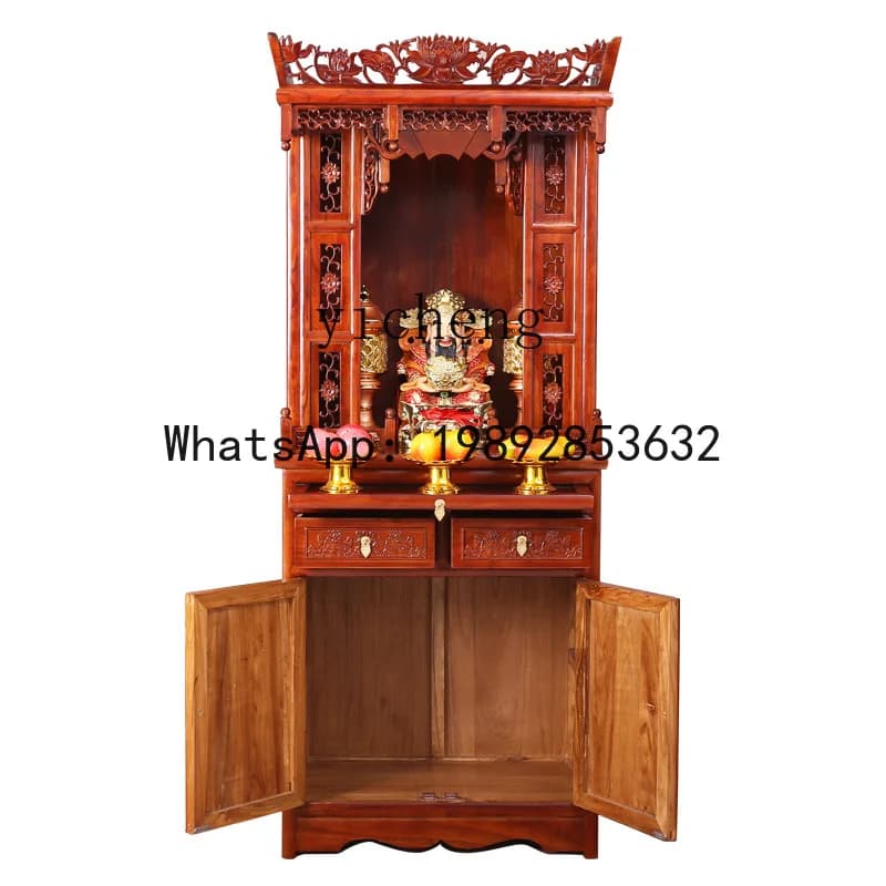 XLL Household Buddha Cabinet Buddhist Terrace Shrine Cabinet Shrine Guanyin Buddha Offering Table