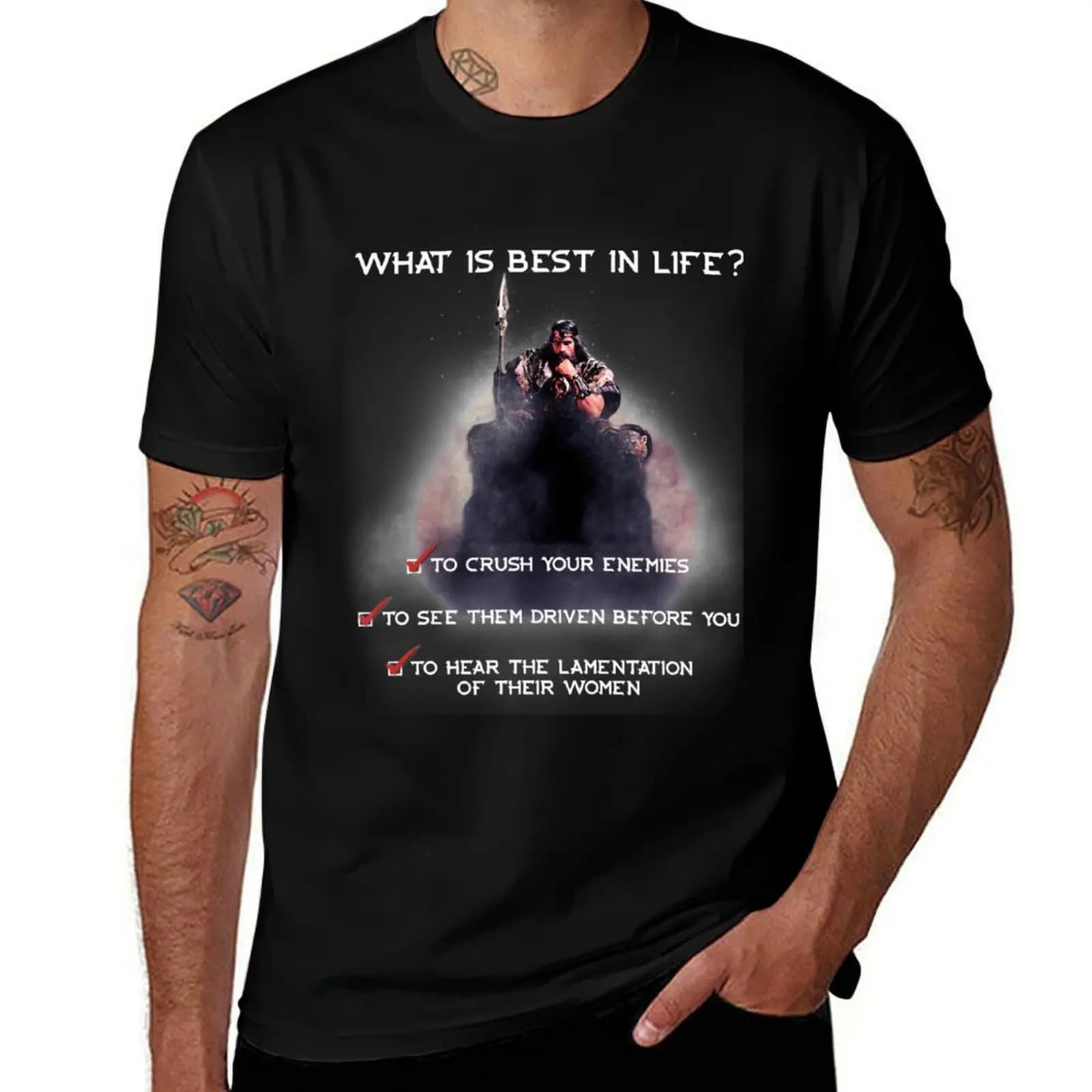 Conan What Is Best In Life? T-Shirt Sports Basic Short Sleeve T-Shirt