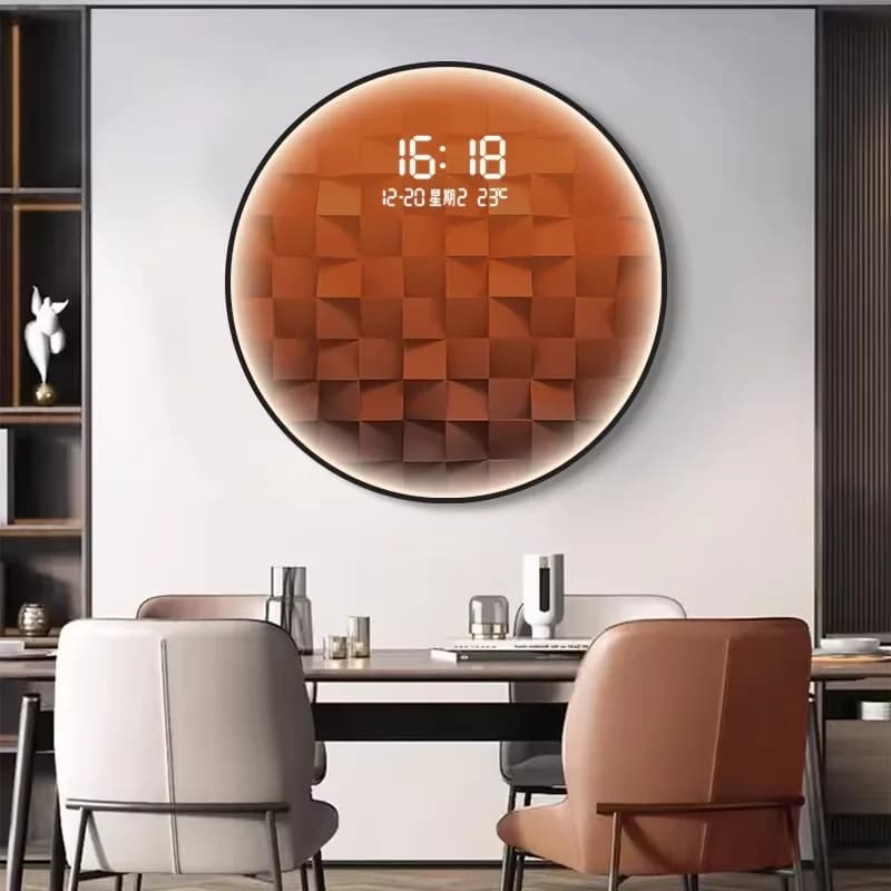 Classic Led Wall Clocks Digital Art Mural Large Modern Aesthetic Design Wall Watch Creative Nordic Duvar Saati Home Decoration