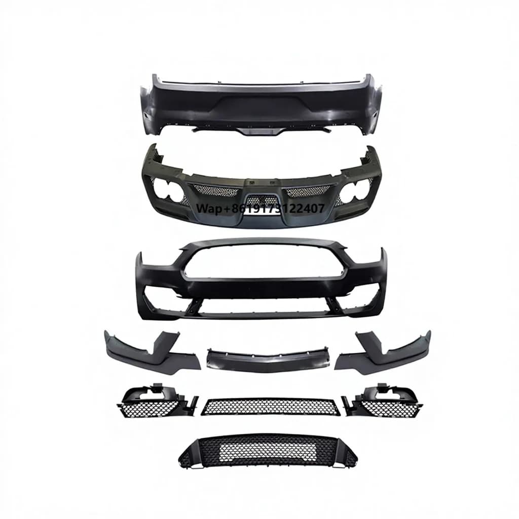 Fiberglass Body Kit for  Mustang 2015 Upgrade Shelby GT350 Front Bumper Lip Panel Rear Diffuser