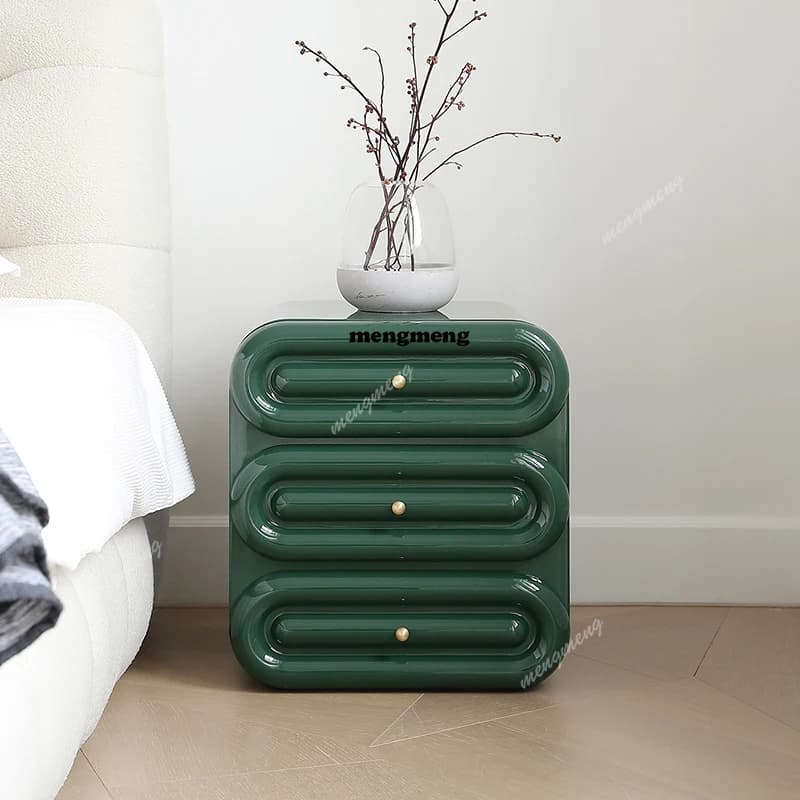 Color Storage Night Table Small Nordic Drawer Narrow Organizer Unique Nightstands Luxury Design Cabeceros Furniture Bedroom   DD