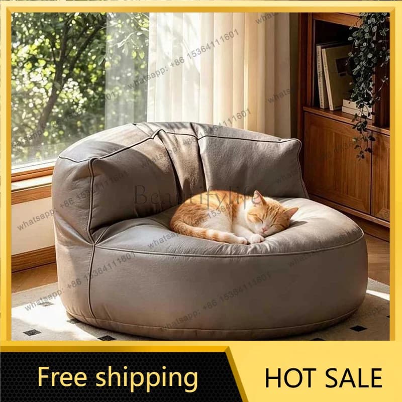 LDModern Floor Bean Bag Sofas Round Creative Individual Lazy Bean Bag Sofas Minimalist Comfy Puff Para Quarto Furniture