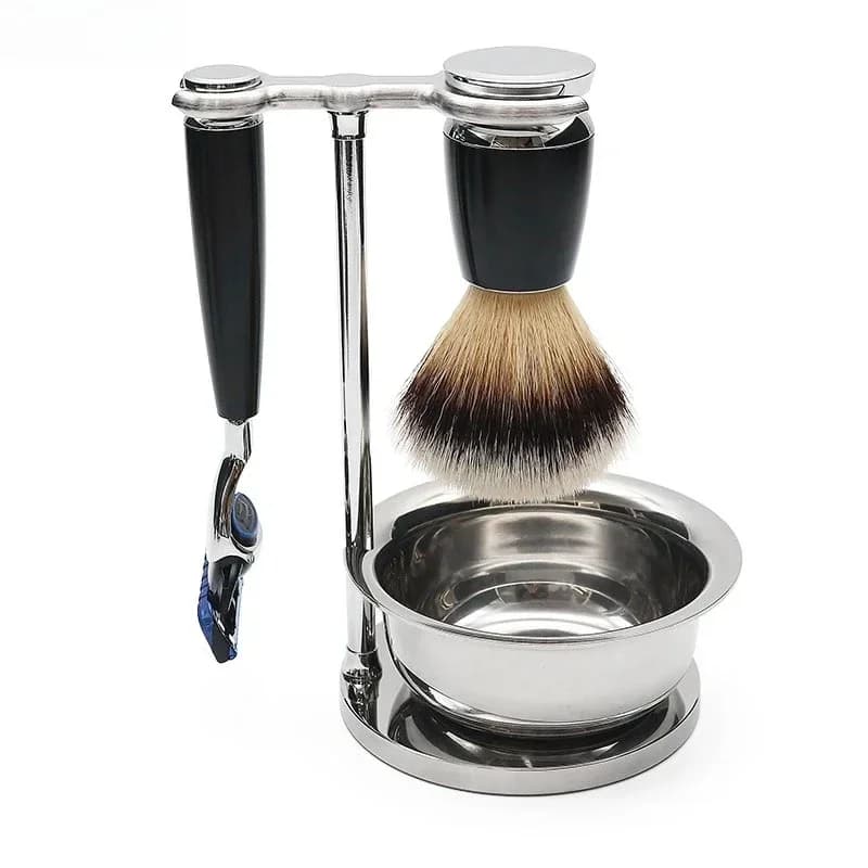 Shaving Kit Safety Razor 5 Pieces Beard Care Razor Beauty Kit Wet Shaving Brush