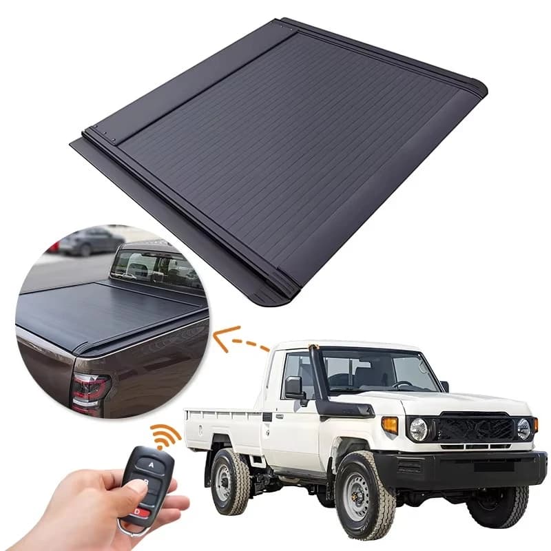 Seamless Rainproof Electric Roller Lid up Pick up Truck Aluminium Alloy Tonneau Cover for TOYOTA LAND CRUISER LC79 2 Door
