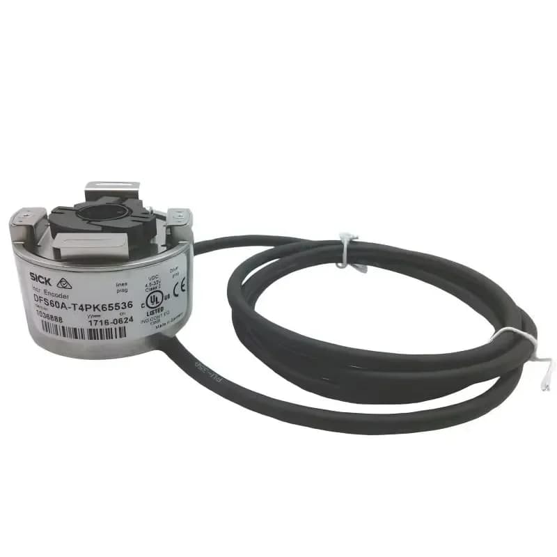 for S-ICK DFS60A-T4PK65536 Incremental Rotary Encoder DFS60 65536 PPR 15mm Dia Metal Shaft 4.5-32V 1.5m Cable