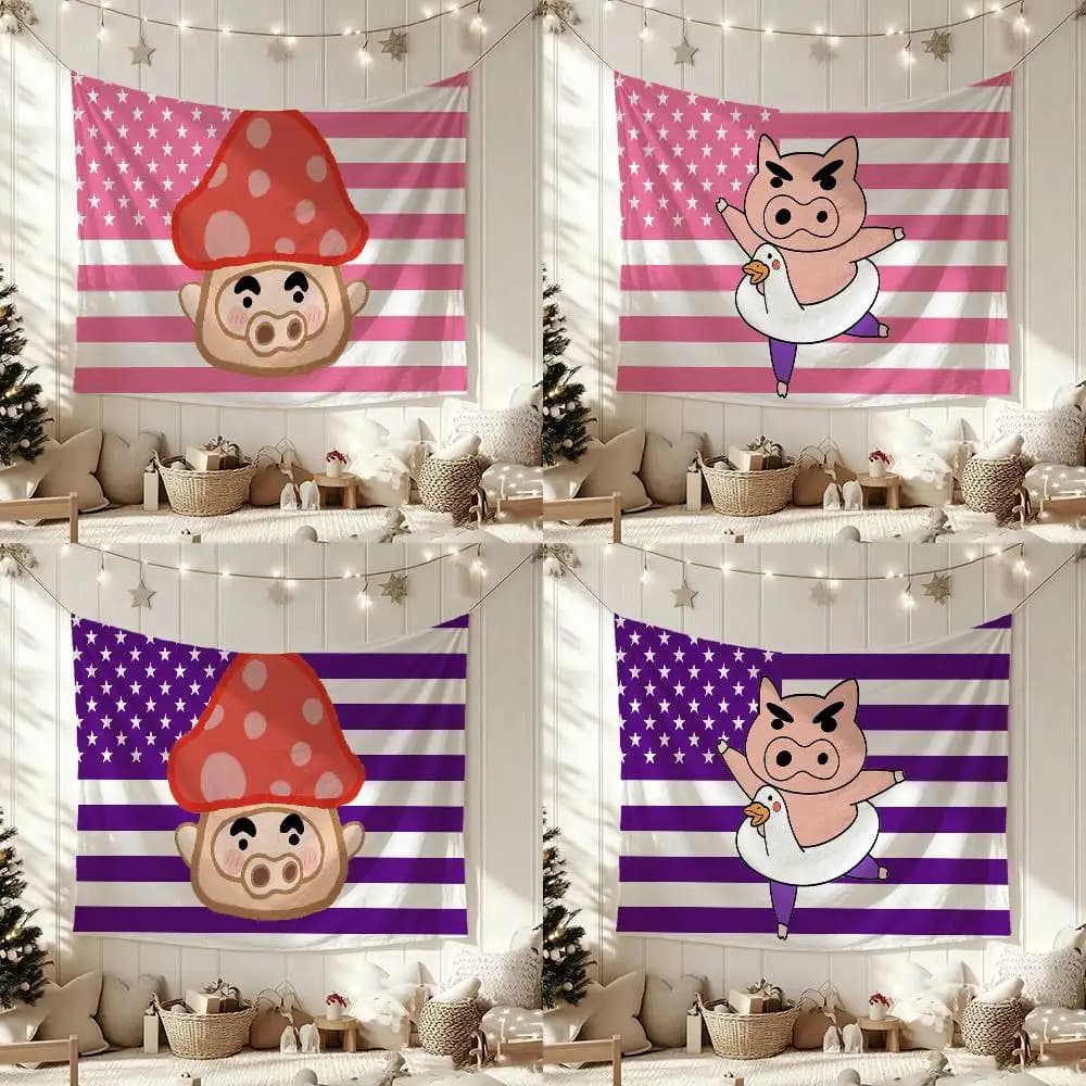 B-BURIBURI ZAEMON Flag Digital Printing Banner for Garage Wall Out Door Decoration