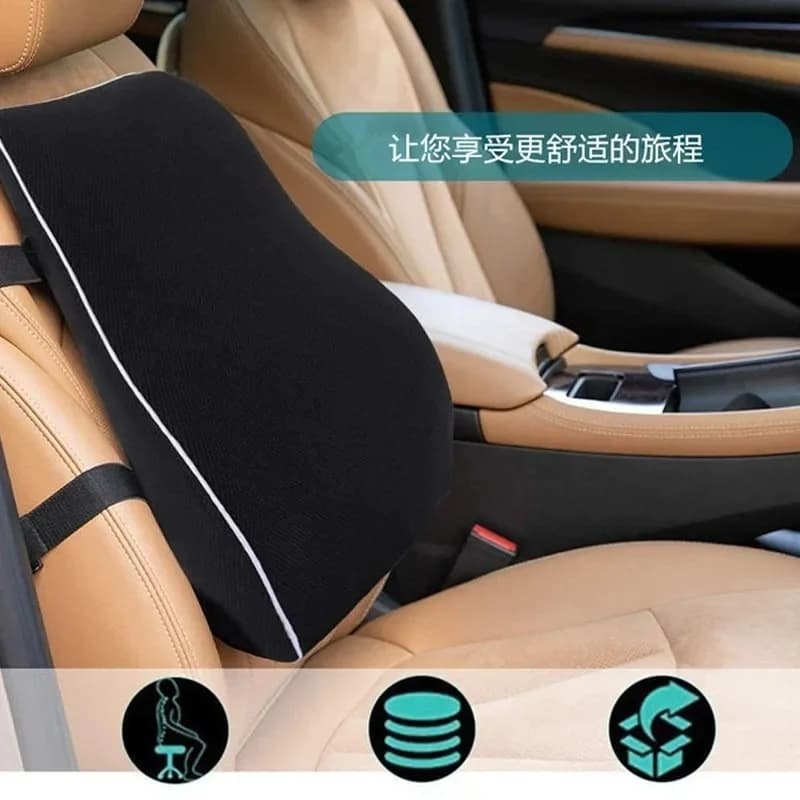 Rebound Memory Foam Car Lumbar Support Pillow - Cushion for Relaxation Relieves Driving And Office Sedentary Fatigue
