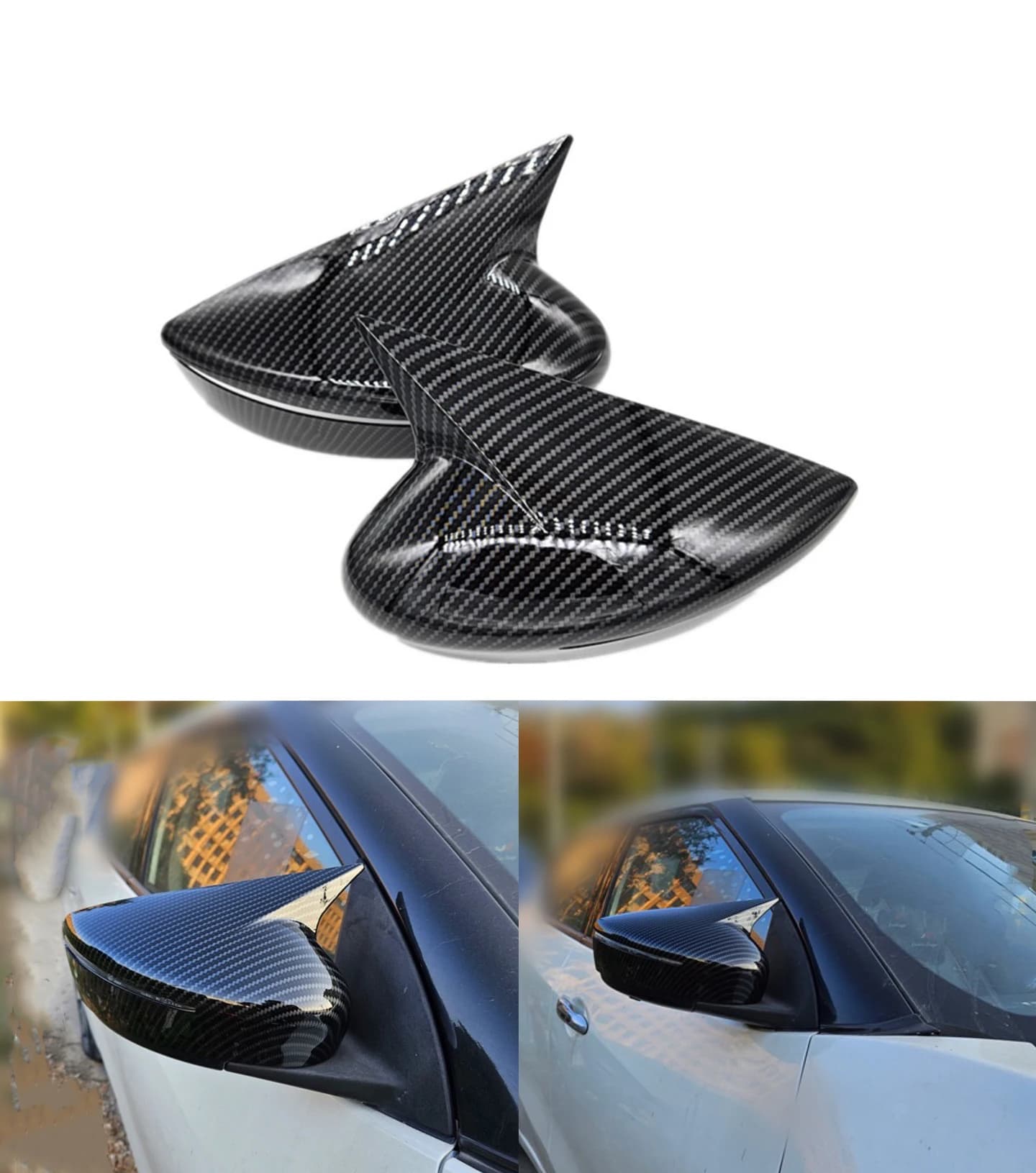Car Rearview Side Mirror Cover Fit For Nissan Kicks Lannia BlueBird 2015-2021  Wing Cap Sticker Door Rear View Case Trim