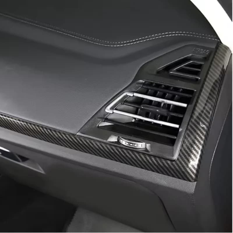LHD For BMW X3 /X4 G01 G02 2022-2023 ABS Carbon Auto Center Control Co-pilot Panel Trim Strip Cover Trim Interior Accessories