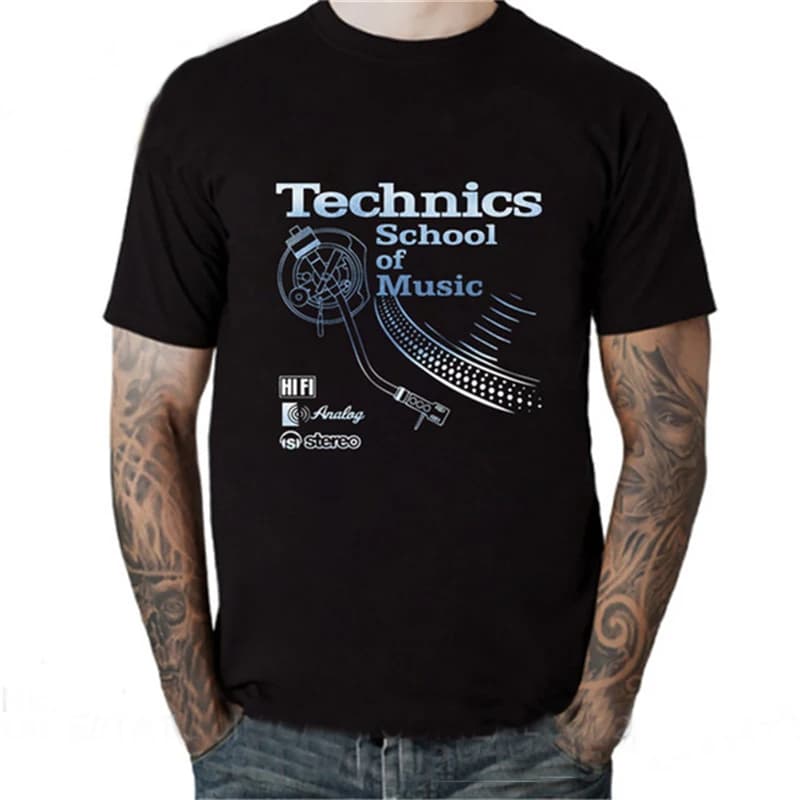 Tatooine Retro Deejay Shirt Long Play T-Shirt Technics School of Music T Shirt Men Vintage DJ Music T-Shirt Hot Fashion Tops