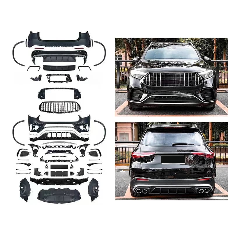 High Quality 63 Style Front Rear Bumper Body Kit Fit For GLC Class X254 2023-2026 Upgrade Modification