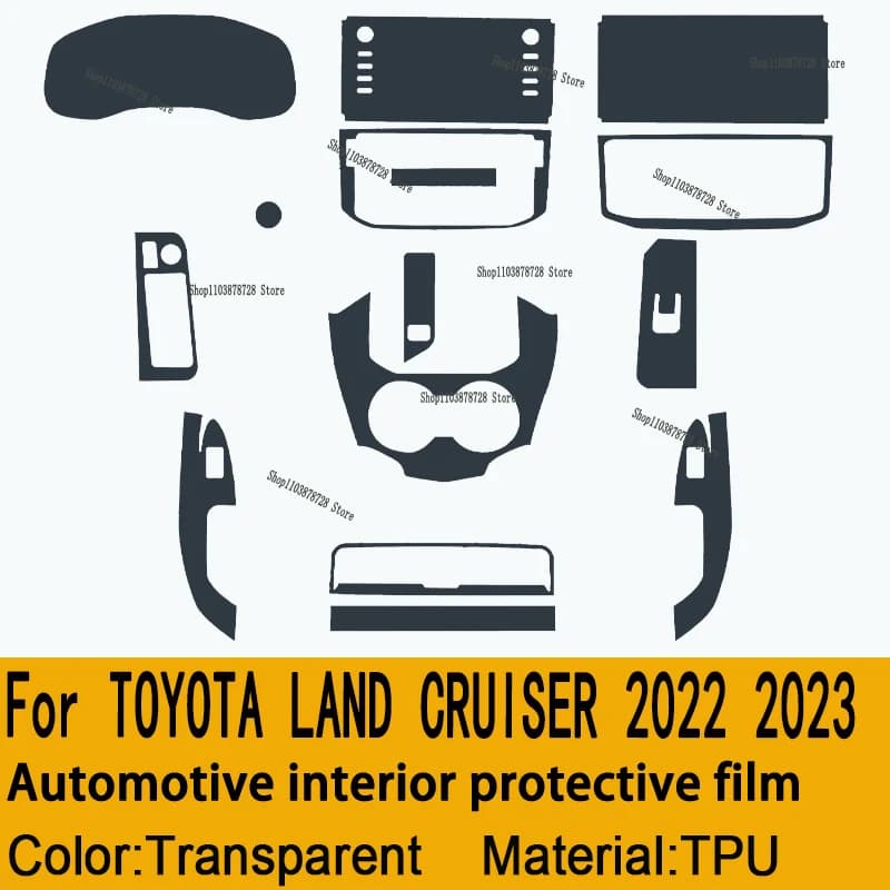 For TOYOTA LAND CRUISER (2022-2025) Gearbox Panel Navigation Screen Automotive Interior Protective Film Anti-Scratch Accessories