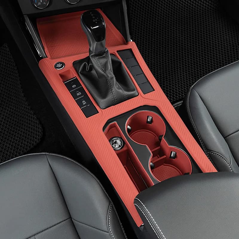 Car Console Organizer for VW Passat 19-24 Silicone Cup Holder Mat & Storage Tray, Non-Slip Dashboard Protector