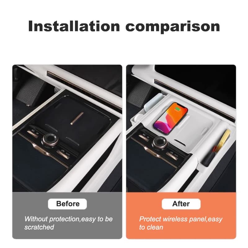For Lynk&Co 900 2025 Center Console Wireless Charging Pad Mat Anti-scratched Silicone Protective Pad Car Modified Accessories