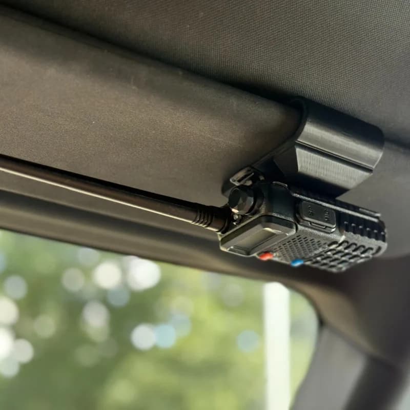1PCS 3D Printed Universal Radio Sun Visor Mount | Mobile Radio Holder Black For Car Truck SUV | Sun Holder Car Accessories