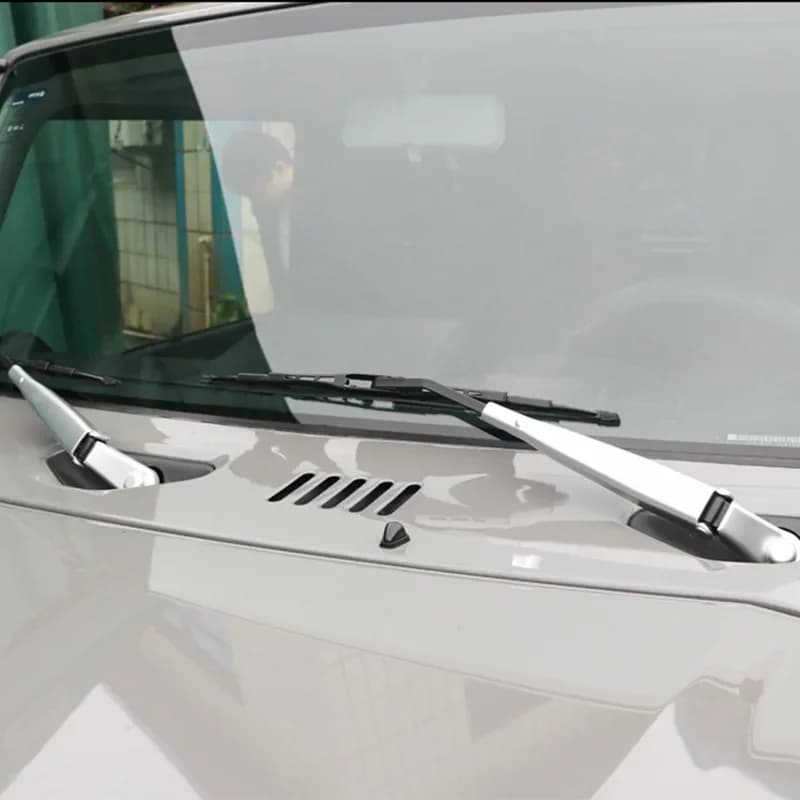 Suitable for jimny18 + Jimney (JB64, JB74) Front Windshield Wiper Trim Cover - Silver