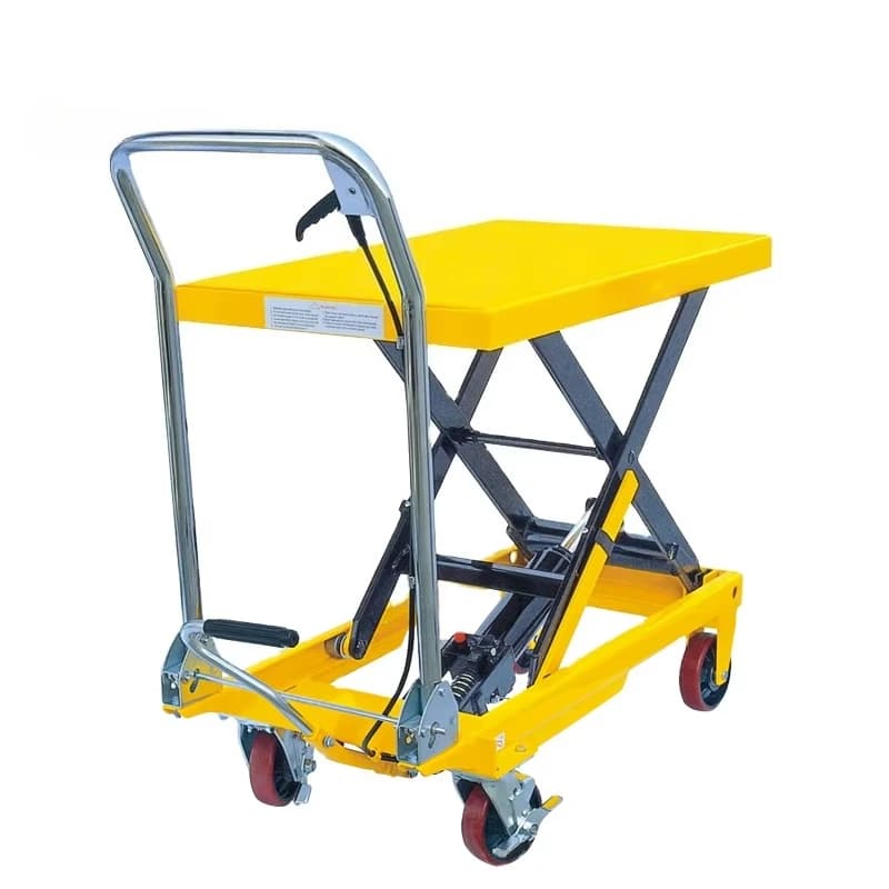 Hot Selling Two Welded Steel Frame Hydraulic Lifting Lift Table Trolley