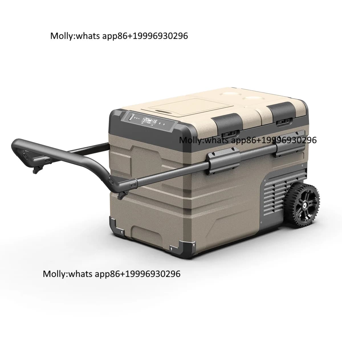 TAW35 Solar Charging Mini Car Cooler Two Zones Portable Camping Fridges Wheels Type Mobile Freezer