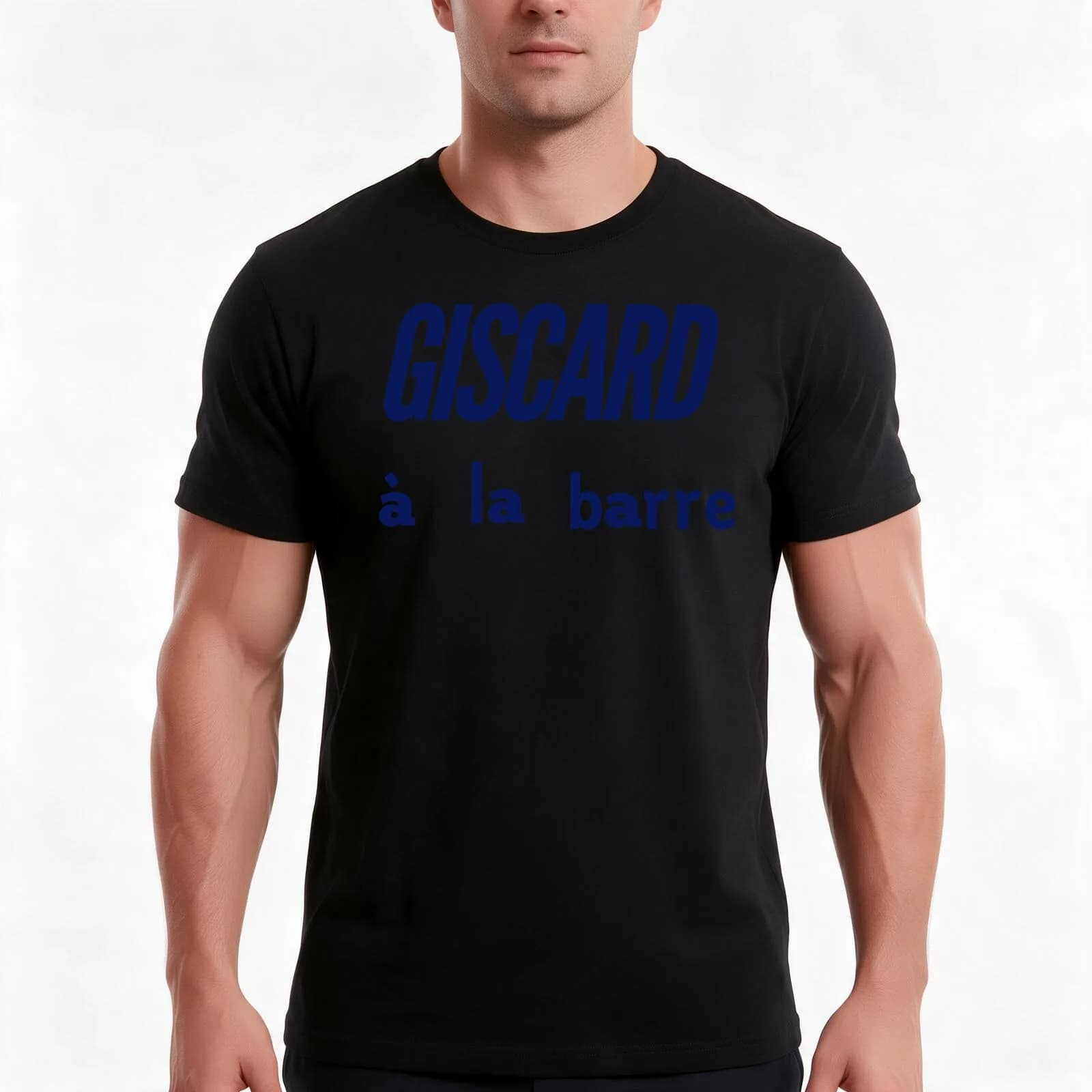 Giscard à la barre T-Shirt, Summer Casual Cotton Tee, Oversized Streetwear Tops, Vintage Graphic Print, Loose Fit Short Sleeve