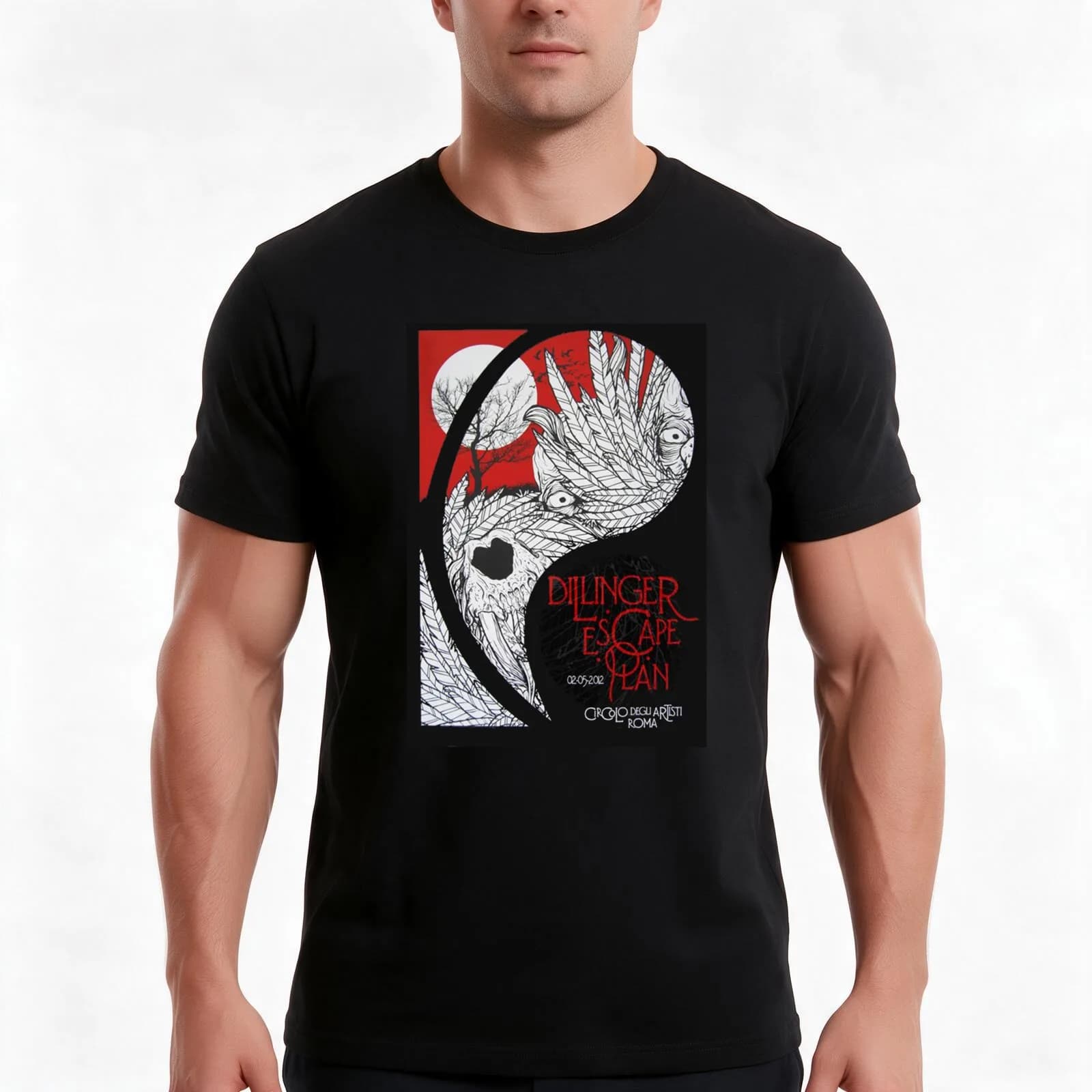 best seller dillinger escape plan T-Shirt, Summer Casual Cotton Tee, Oversized Streetwear Tops, Vintage Graphic Print