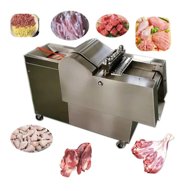 Freestanding	commercial Meat Slicer Machine Chicken Beak Cutter Cube Butchery Meat Cutting Machine Frozen Fish Cutting Machine