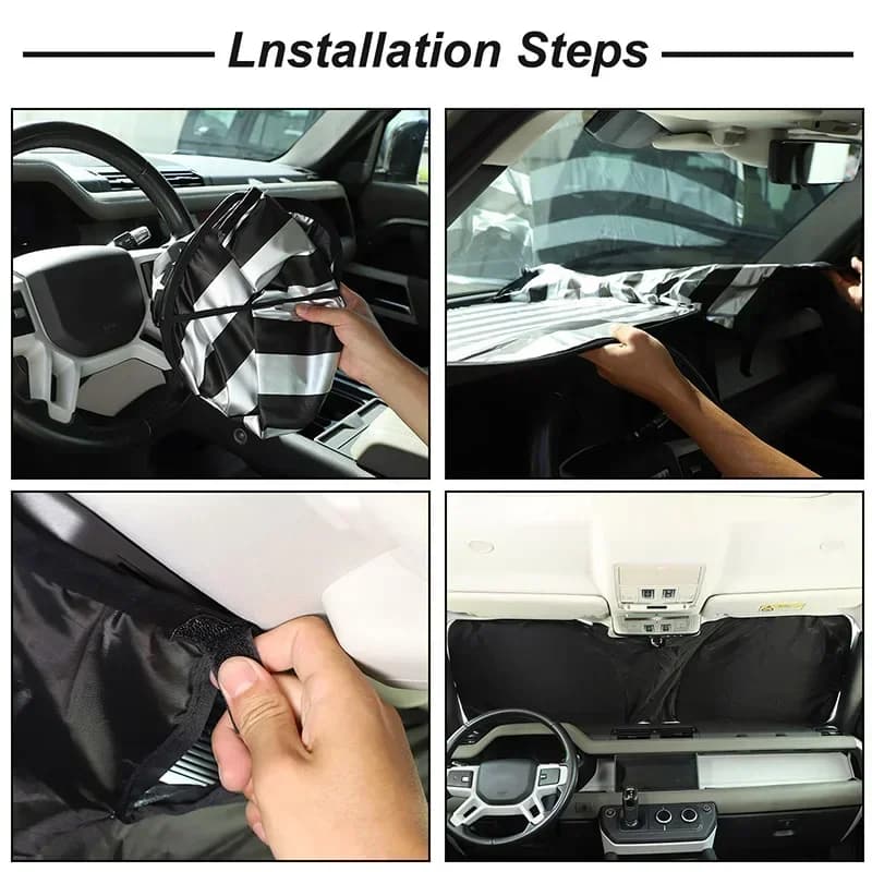 1Pcs Aluminum foil /silver tape For Land Rover Defender 90 110 2004-2025 Car front windshield anti-UV sunshade car accessories
