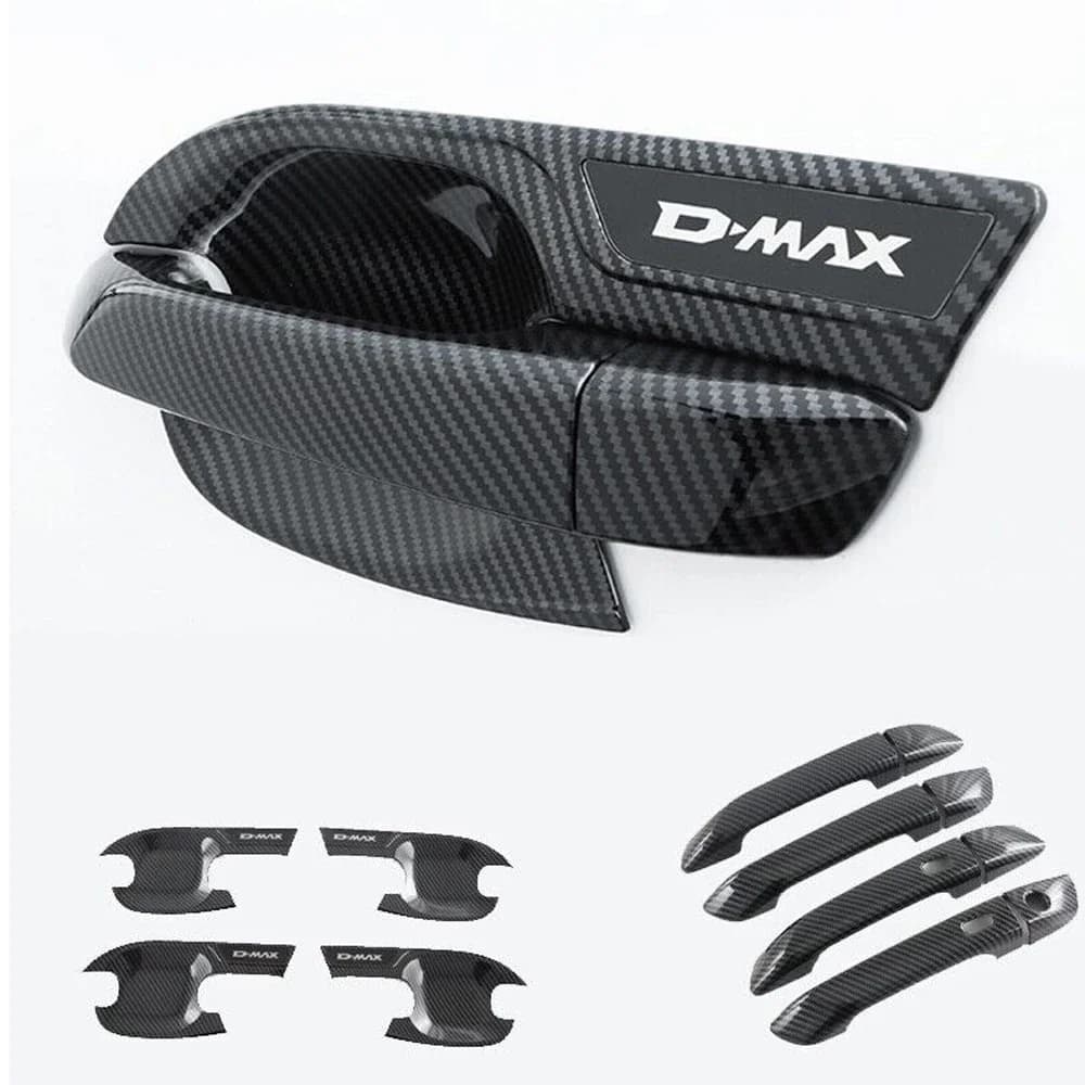 Car For ISUZU DMAX D-MAX D MAX Door Handle Trim External Protective Carbon Fiber Styling Stickers Accessories 2021 2022 2023